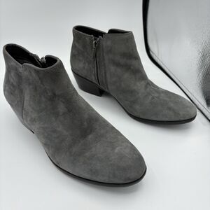 Sam Edelman Boots Womens Size 9 W Petty‎ Ankle Booties Gray Suede Comfort B1